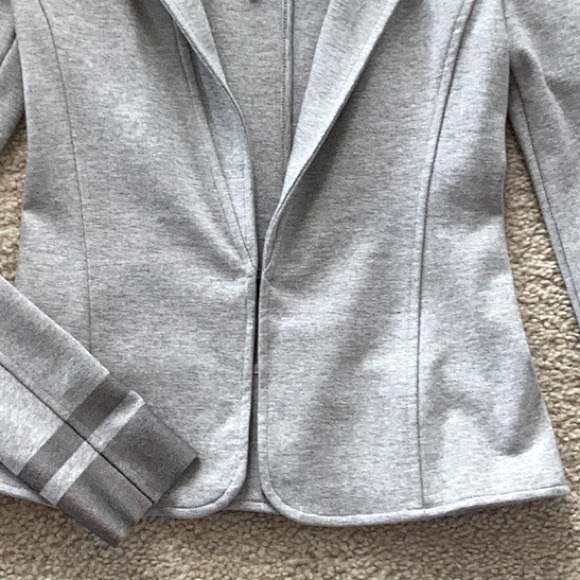 Three Dots Grey Blazer Jacket - Picture 4 of 6